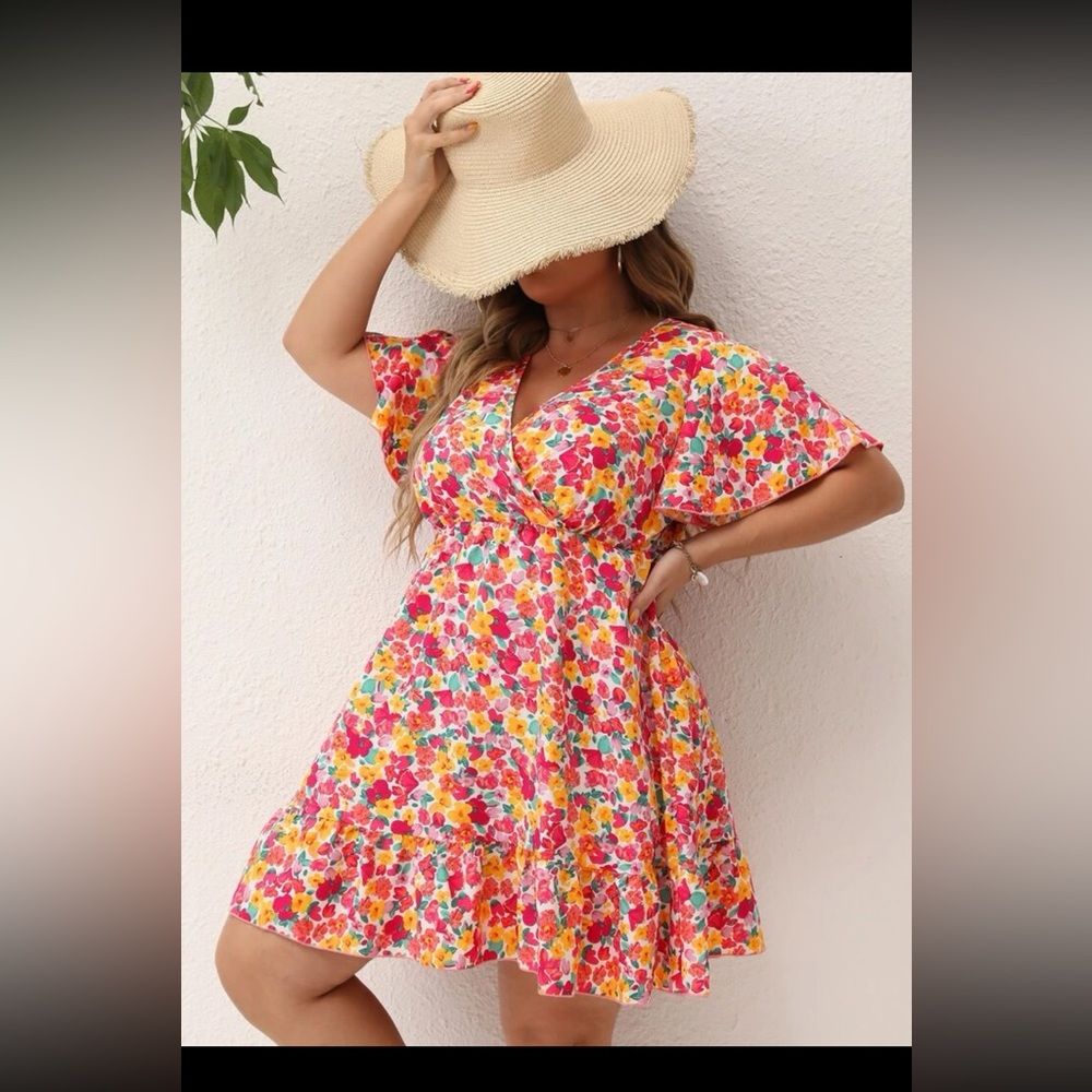 Woman’s size 2X Floral Dress Wore Once